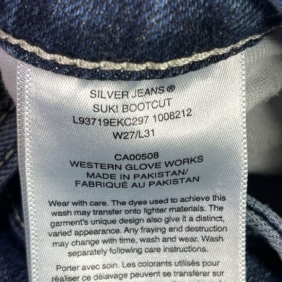 Silver Jeans Women’s 27X27 Blue Suki Bootcut Low Rise Medium Wash Denim - Picture 6 of 12